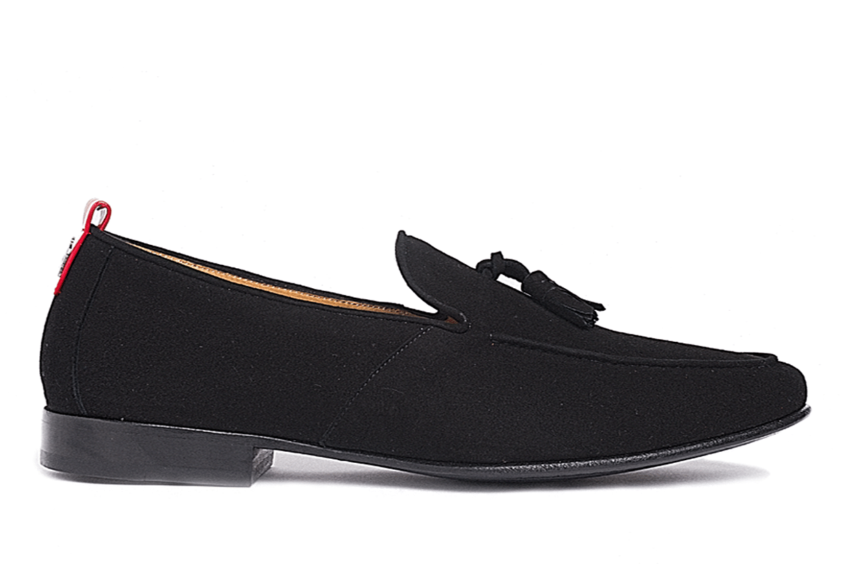 black colour loafer shoes